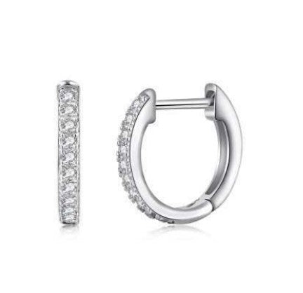 LoverGrL Small Crystal Hoop Earrings
